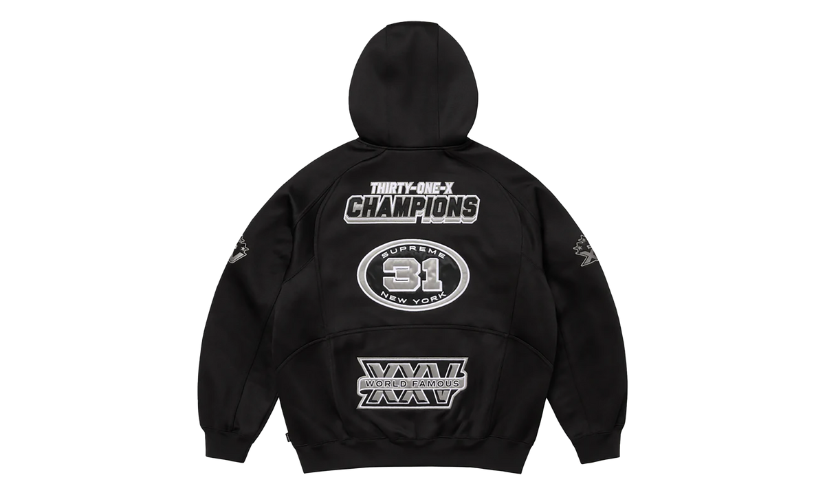 Football Zip Up Hooded Sweatshirt "FW25 - Black" SU26736