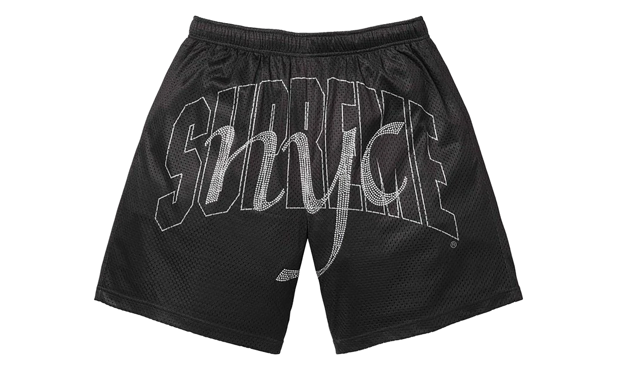 Rhinestone Mesh Short "SS26 - Black" SU28000