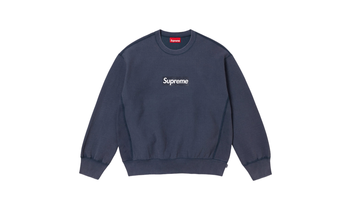 Washed Box Logo Crewneck "SS25 - Navy" SU25158