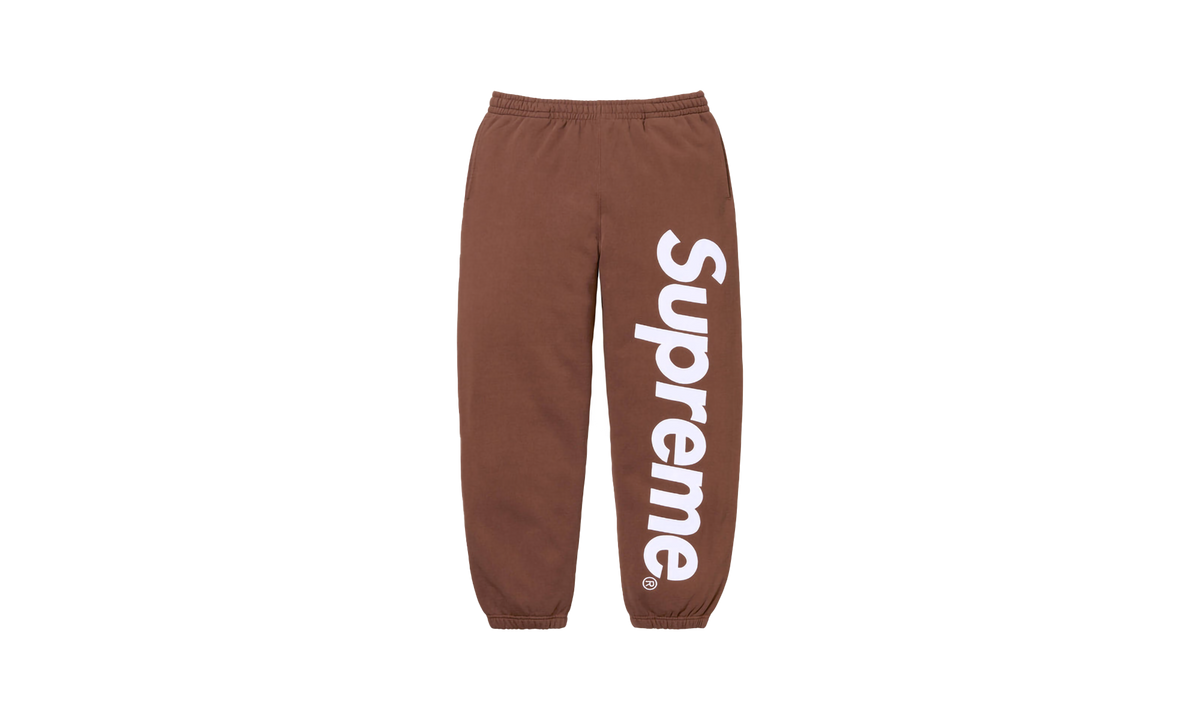 SATIN APPLIQUÉ SWEATPANT "FW24 - Brown" SU535