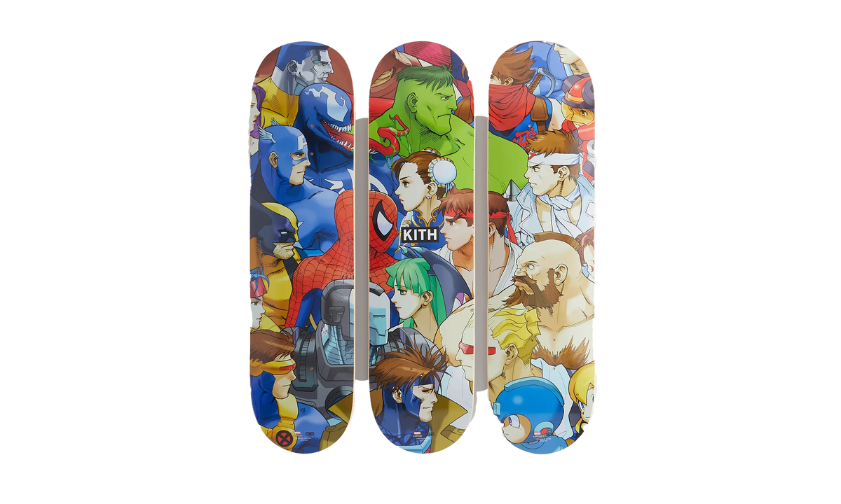 Kith Triptych Set of 3 Skatedeck "Marvel vs. Capcom - Multi" KHL150829 906