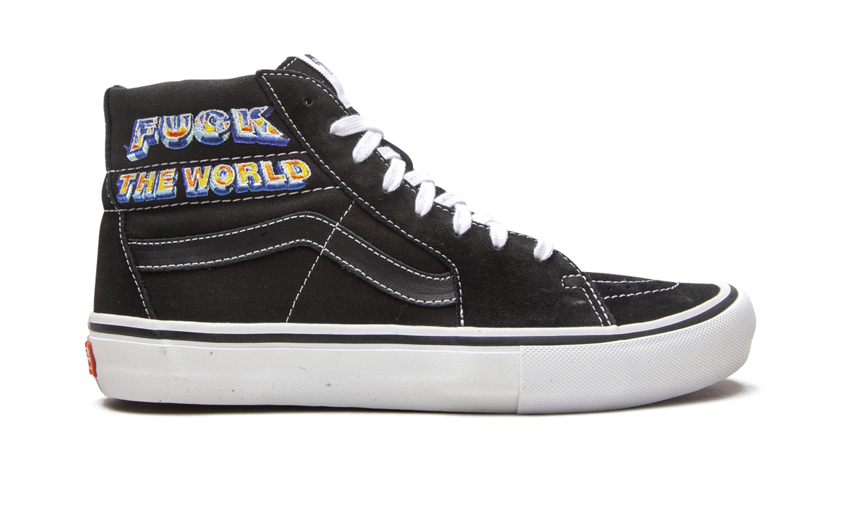 Sk8-Hi Pro "Supreme - F*ck The World - Black" VN0A45JDSY1
