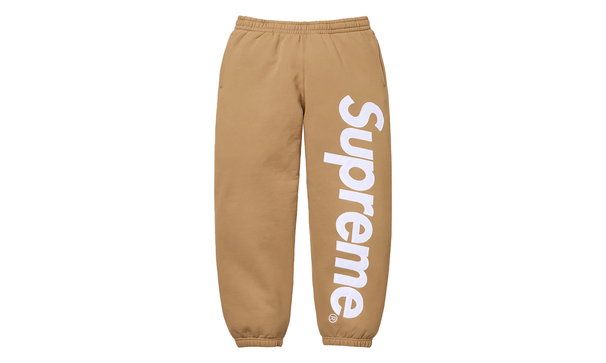 Satin Appliqué Sweatpant "FW25 - Light Tan" SU26132